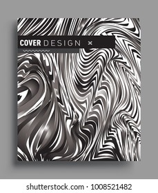 Abstract geometric line pattern background for business brochure cover design. black and white, Applicable for placards, brochures, posters, covers and banners. Vector Design
