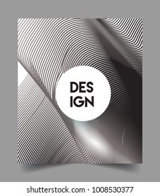 Abstract geometric line pattern background for business brochure cover design. black and white, Applicable for placards, brochures, posters, covers and banners. Vector Design
