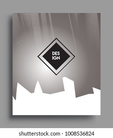 Abstract geometric line pattern background for business brochure cover design. black and white, Applicable for placards, brochures, posters, covers and banners. Vector Design
