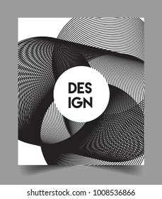 Abstract geometric line pattern background for business brochure cover design. black and white, Applicable for placards, brochures, posters, covers and banners. Vector Design
