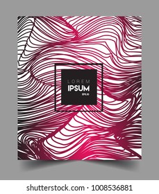 Abstract geometric line pattern background for business brochure cover design. black and white, Applicable for placards, brochures, posters, covers and banners. Vector Design
