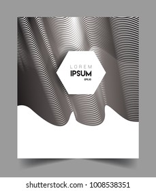 Abstract geometric line pattern background for business brochure cover design. black and white, Applicable for placards, brochures, posters, covers and banners. Vector Design

