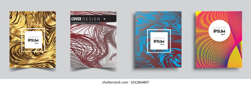 Abstract geometric line pattern background for business brochure cover design. Blue, yellow, red, orange, green, gold, black and white, vector sets of banner poster template

