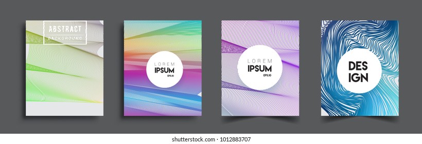 Abstract geometric line pattern background for business brochure cover design. Blue, yellow, red, orange, green, gold, black and white, vector sets of banner poster template

