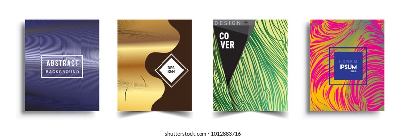 Abstract geometric line pattern background for business brochure cover design. Blue, yellow, red, orange, green, gold, black and white, vector sets of banner poster template

