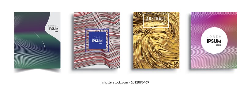 Abstract geometric line pattern background for business brochure cover design. Blue, yellow, red, orange, green, gold, black and white, vector sets of banner poster template

