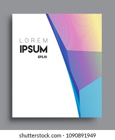 
Abstract geometric line pattern background for business brochure cover design. colorful, Applicable for placards, brochures, posters, covers and banners. Vector Design