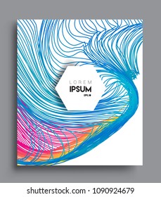 Abstract geometric line pattern background for business brochure cover design. colorful, Applicable for placards, brochures, posters, covers and banners. Vector Design