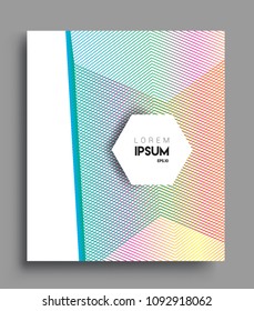 Abstract geometric line pattern background for business brochure cover design. colorful, Applicable for placards, brochures, posters, covers and banners. Vector Design