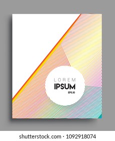 Abstract geometric line pattern background for business brochure cover design. colorful, Applicable for placards, brochures, posters, covers and banners. Vector Design