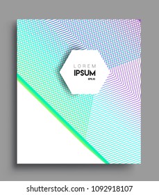 Abstract geometric line pattern background for business brochure cover design. colorful, Applicable for placards, brochures, posters, covers and banners. Vector Design