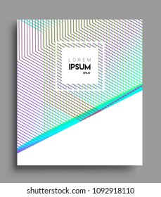 Abstract geometric line pattern background for business brochure cover design. colorful, Applicable for placards, brochures, posters, covers and banners. Vector Design