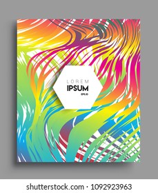 Abstract geometric line pattern background for business brochure cover design. colorful, Applicable for placards, brochures, posters, covers and banners. Vector Design