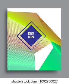 Abstract geometric line pattern background for business brochure cover design. colorful, Applicable for placards, brochures, posters, covers and banners. Vector Design