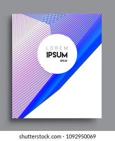 Abstract geometric line pattern background for business brochure cover design. colorful, Applicable for placards, brochures, posters, covers and banners. Vector Design