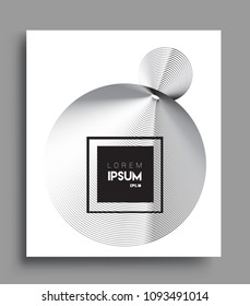 Abstract geometric line pattern background for business brochure cover design. black and white, Applicable for placards, brochures, posters, covers and banners. Vector Design