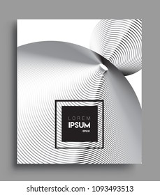 Abstract geometric line pattern background for business brochure cover design. black and white, Applicable for placards, brochures, posters, covers and banners. Vector Design