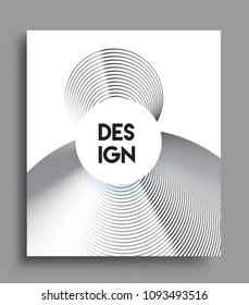 Abstract geometric line pattern background for business brochure cover design. black and white, Applicable for placards, brochures, posters, covers and banners. Vector Design