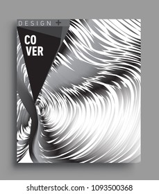 Abstract geometric line pattern background for business brochure cover design. black and white, Applicable for placards, brochures, posters, covers and banners. Vector Design