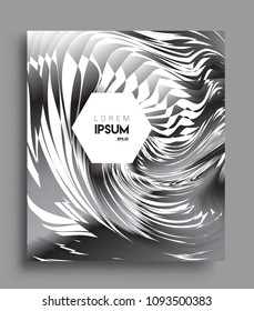 Abstract geometric line pattern background for business brochure cover design. black and white, Applicable for placards, brochures, posters, covers and banners. Vector Design