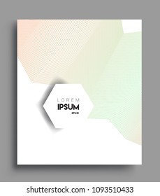 Abstract geometric line pattern background for business brochure cover design. colorful, Applicable for placards, brochures, posters, covers and banners. Vector Design