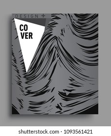 Abstract geometric line pattern background for business brochure cover design. black and white, Applicable for placards, brochures, posters, covers and banners. Vector Design