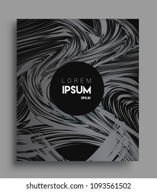 Abstract geometric line pattern background for business brochure cover design. black and white, Applicable for placards, brochures, posters, covers and banners. Vector Design