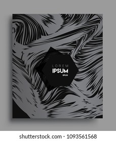 Abstract geometric line pattern background for business brochure cover design. black and white, Applicable for placards, brochures, posters, covers and banners. Vector Design