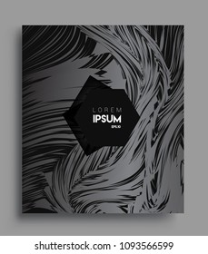 Abstract geometric line pattern background for business brochure cover design. black and white, Applicable for placards, brochures, posters, covers and banners. Vector Design