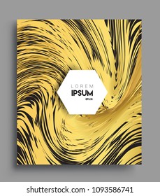 Abstract geometric line pattern background gold color for cover design and business brochure, Applicable for placards, brochures, posters, covers and banners. Vector Design.