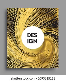 Abstract geometric line pattern background gold color for cover design and business brochure, Applicable for placards, brochures, posters, covers and banners. Vector Design.