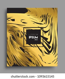 Abstract geometric line pattern background gold color for cover design and business brochure, Applicable for placards, brochures, posters, covers and banners. Vector Design.