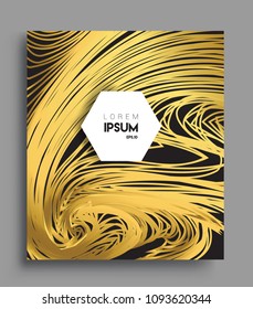 Abstract geometric line pattern background gold color for cover design and business brochure, Applicable for placards, brochures, posters, covers and banners. Vector Design.