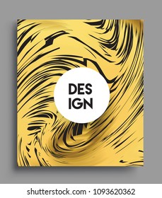 Abstract geometric line pattern background gold color for cover design and business brochure, Applicable for placards, brochures, posters, covers and banners. Vector Design.