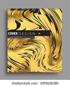 Abstract geometric line pattern background gold color for cover design and business brochure, Applicable for placards, brochures, posters, covers and banners. Vector Design.