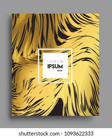 Abstract geometric line pattern background gold color for cover design and business brochure, Applicable for placards, brochures, posters, covers and banners. Vector Design.