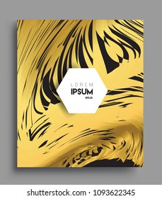 Abstract geometric line pattern background gold color for cover design and business brochure, Applicable for placards, brochures, posters, covers and banners. Vector Design.