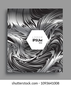 Abstract geometric line pattern background for business brochure cover design. black and white, Applicable for placards, brochures, posters, covers and banners. Vector Design