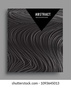 Abstract geometric line pattern background for business brochure cover design. black and white, Applicable for placards, brochures, posters, covers and banners. Vector Design