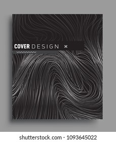 Abstract geometric line pattern background for business brochure cover design. black and white, Applicable for placards, brochures, posters, covers and banners. Vector Design