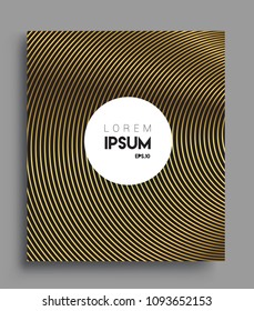 Abstract geometric line pattern background gold color for cover design and business brochure, Applicable for placards, brochures, posters, covers and banners. Vector Design.