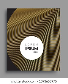Abstract geometric line pattern background gold color for cover design and business brochure, Applicable for placards, brochures, posters, covers and banners. Vector Design.