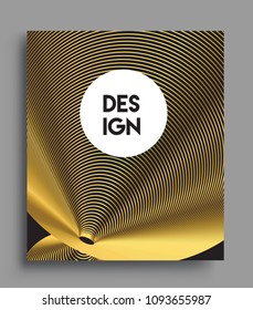 Abstract geometric line pattern background gold color for cover design and business brochure, Applicable for placards, brochures, posters, covers and banners. Vector Design.