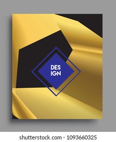 Abstract geometric line pattern background gold color for cover design and business brochure, Applicable for placards, brochures, posters, covers and banners. Vector Design.