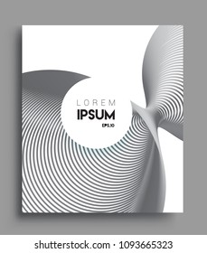 Abstract geometric line pattern background for business brochure cover design. black and white, Applicable for placards, brochures, posters, covers and banners. Vector Design