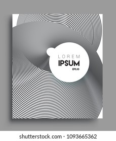 Abstract geometric line pattern background for business brochure cover design. black and white, Applicable for placards, brochures, posters, covers and banners. Vector Design