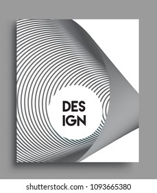 Abstract geometric line pattern background for business brochure cover design. black and white, Applicable for placards, brochures, posters, covers and banners. Vector Design