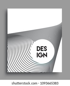 Abstract geometric line pattern background for business brochure cover design. black and white, Applicable for placards, brochures, posters, covers and banners. Vector Design