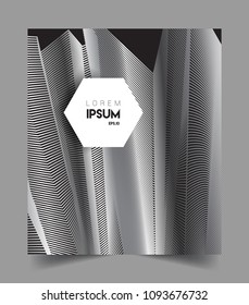 Abstract geometric line pattern background silver color for cover design and business brochure, Applicable for placards, brochures, posters, covers and banners. Vector Design.