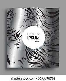 Abstract geometric line pattern background silver color for cover design and business brochure, Applicable for placards, brochures, posters, covers and banners. Vector Design.